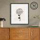 Martha Stewart Perry Street | Modern Floral Study I | Framed Black and White Contemporary Art