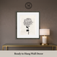 Martha Stewart Perry Street | Modern Floral Study II | Framed Contemporary Black and White Art