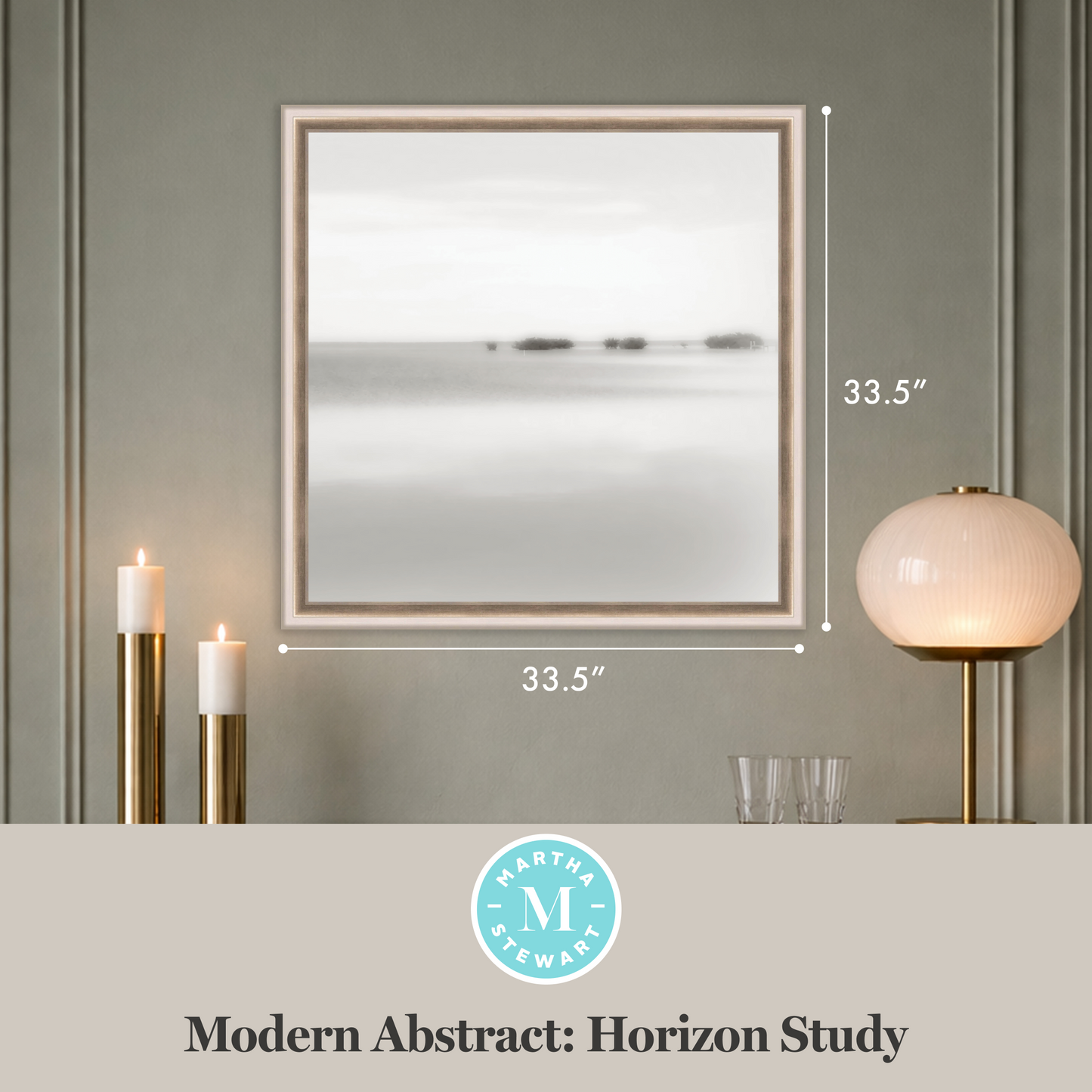 Martha Stewart Perry Street | Modern Abstract: Horizon Study | Framed Contemporary Minimalist Wall Art