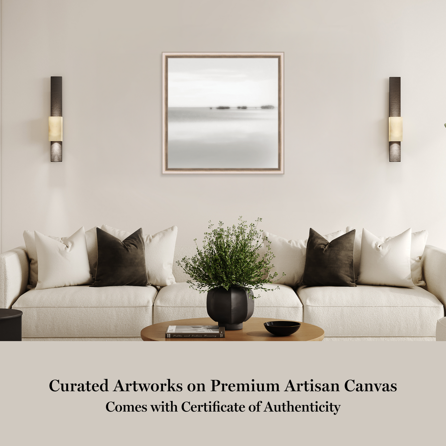 Martha Stewart Perry Street | Modern Abstract: Horizon Study | Framed Contemporary Minimalist Wall Art