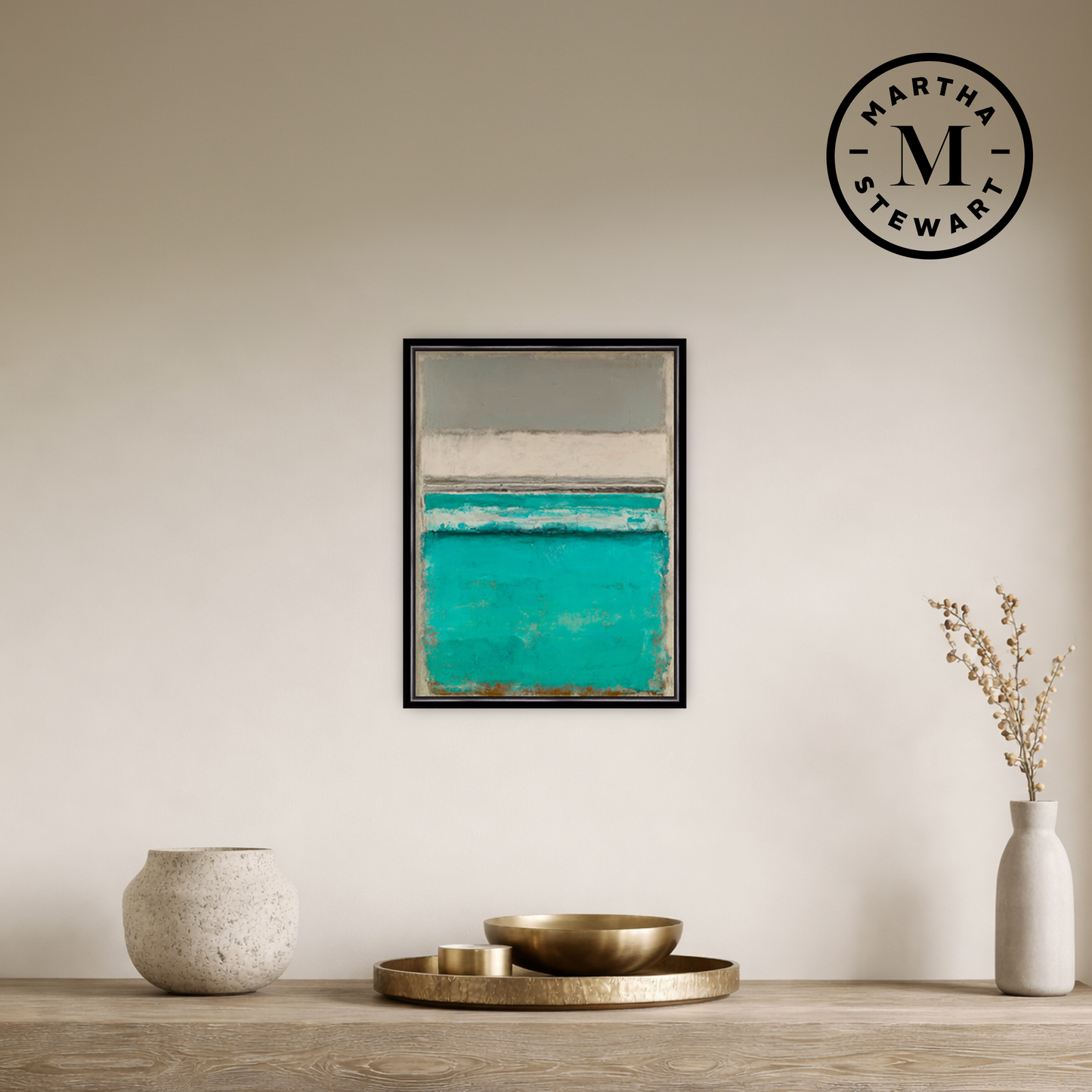 Martha Stewart Perry Street | Modern Abstract III | Framed Contemporary Coastal-Inspired Art