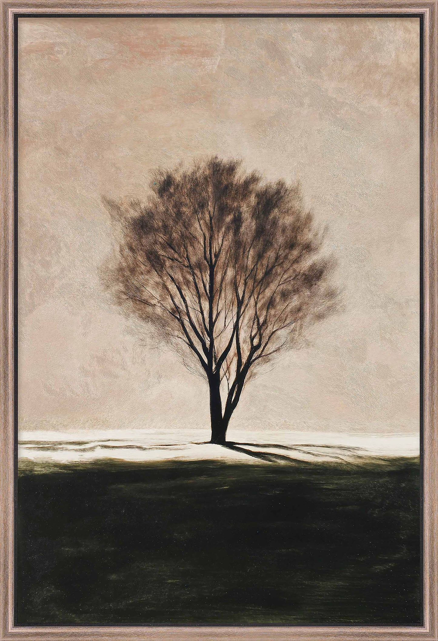 Martha Stewart Perry Street | Modern Landscape: Solitary Tree | Framed Contemporary Wall Art