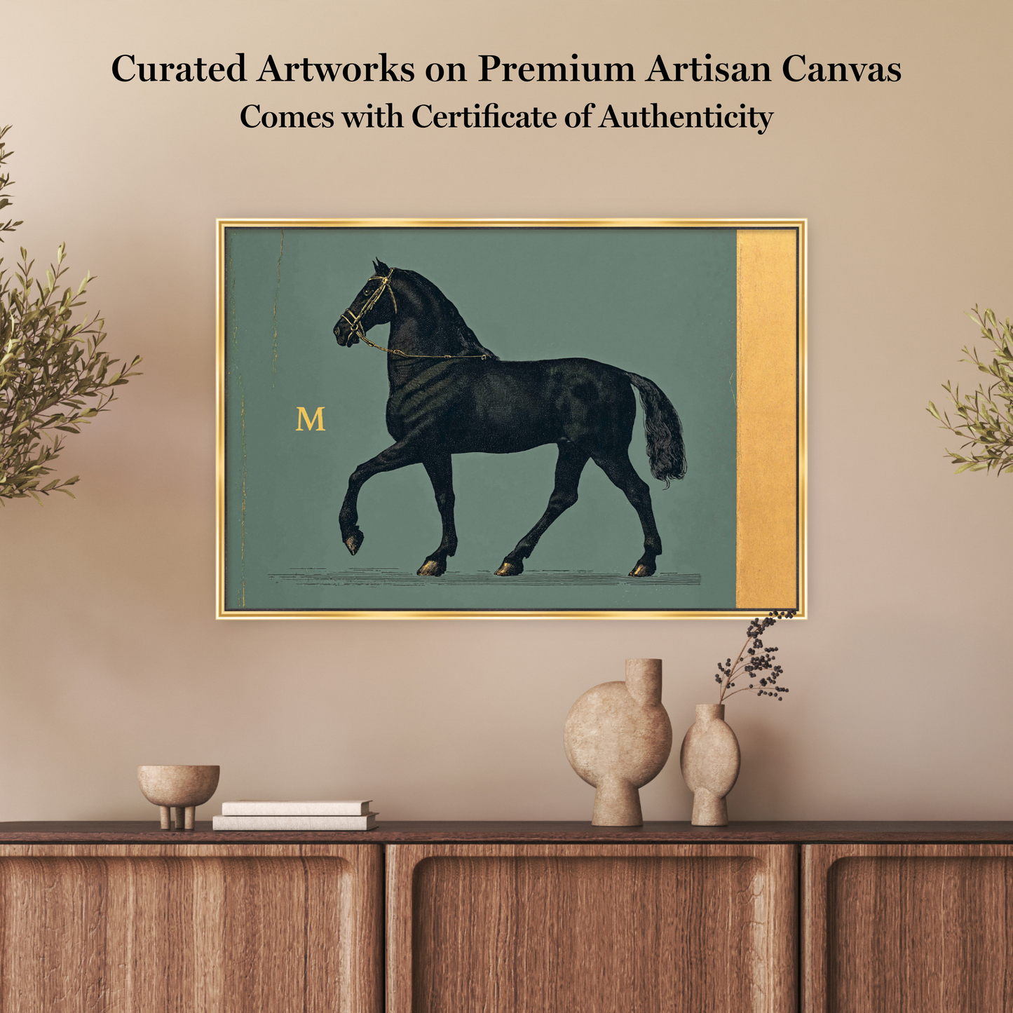 Martha Stewart Perry Street | Modern Equine Portrait | Framed Contemporary Horse Wall Art