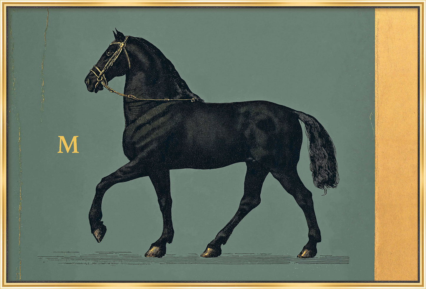 Martha Stewart Perry Street | Modern Equine Portrait | Framed Contemporary Horse Wall Art