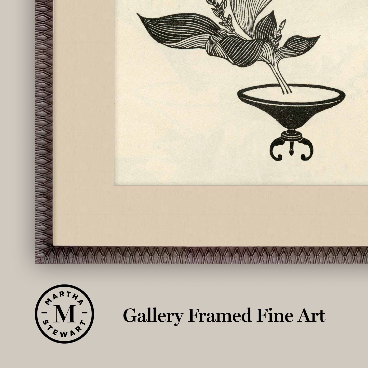 Martha Stewart Perry Street | Modern Botanical: Vessel Study I | Framed Contemporary Wall Art