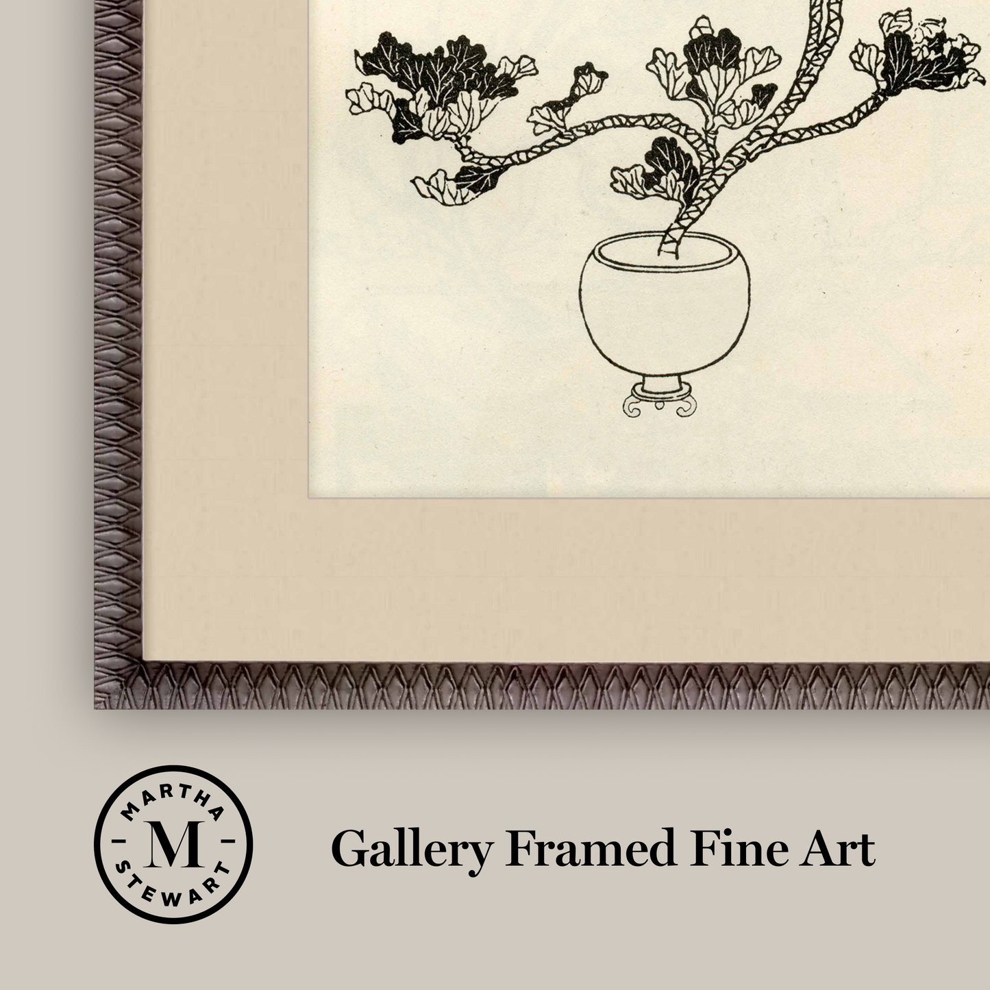 Martha Stewart Perry Street | Modern Botanical: Vessel Study II | Framed Contemporary Botanical Art