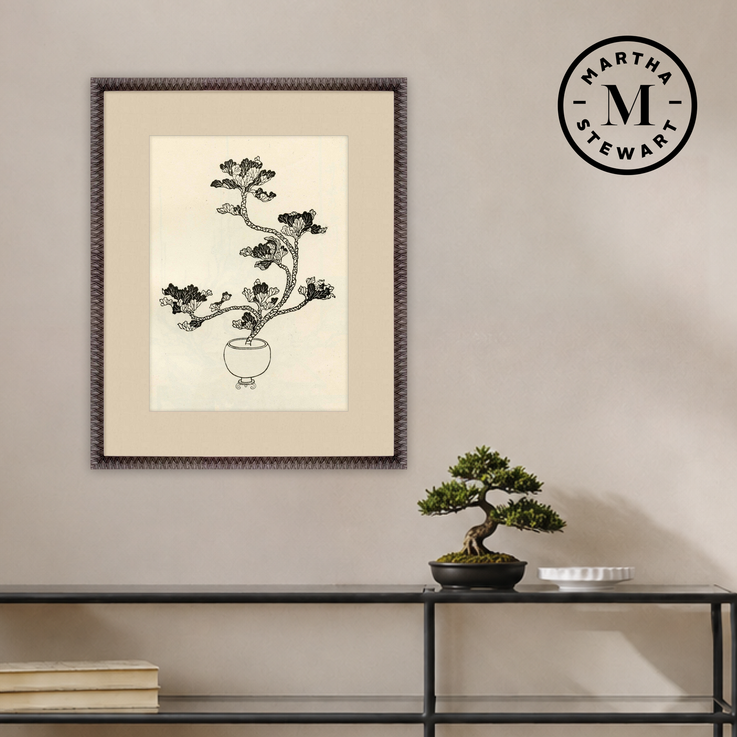 Martha Stewart Perry Street | Modern Botanical: Vessel Study II | Framed Contemporary Botanical Art