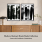 Martha Stewart Perry Street | Modern Abstract: Brush Study I | Framed Contemporary Black and White Art