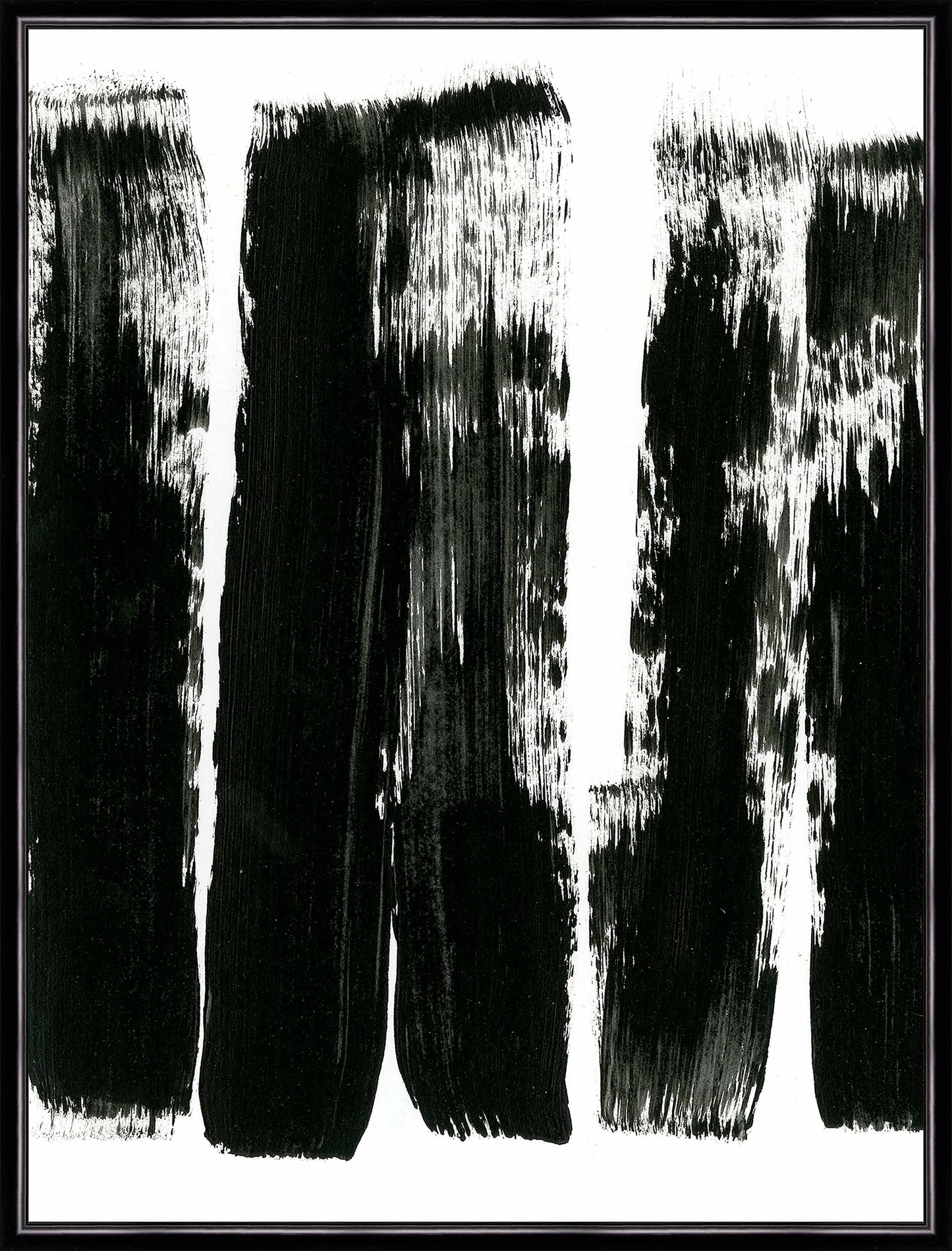 Martha Stewart Perry Street | Modern Abstract: Brush Study I | Framed Contemporary Black and White Art
