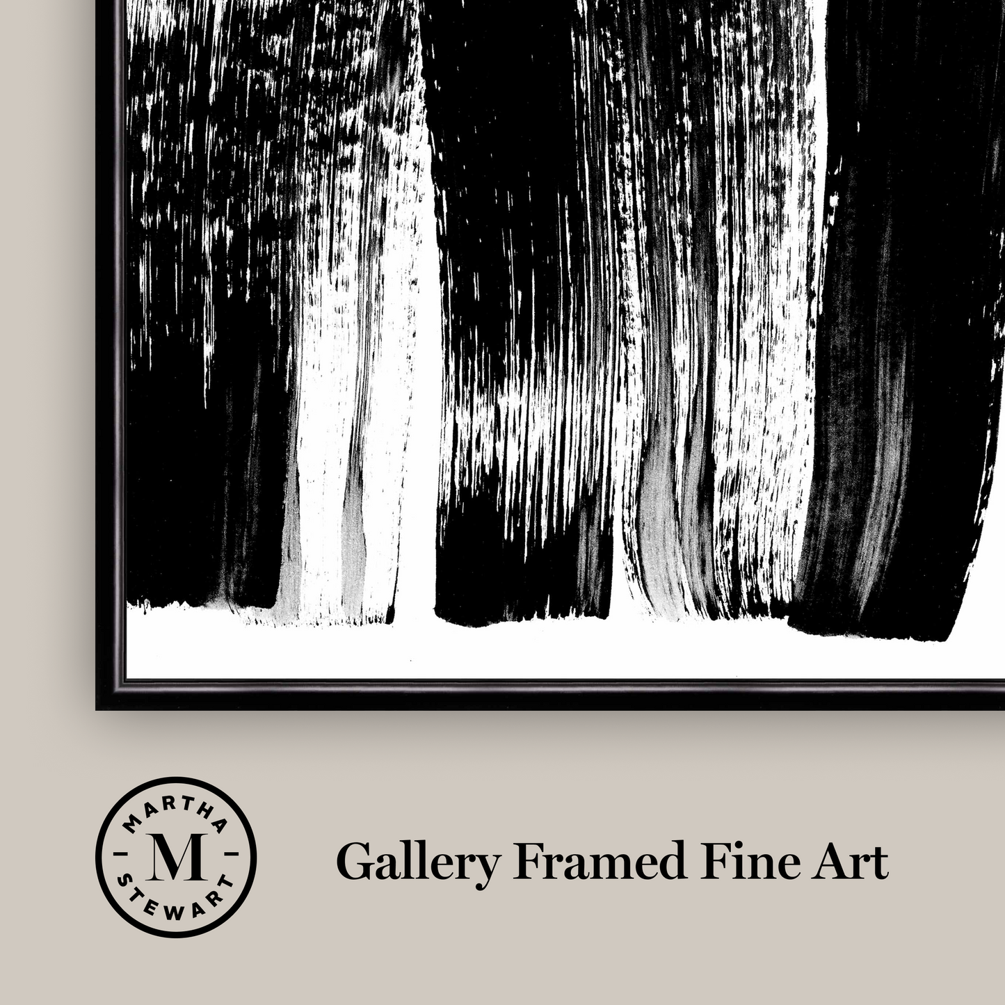 Martha Stewart Perry Street | Modern Abstract: Brush Study II | Framed Contemporary Monochrome Art