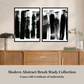 Martha Stewart Perry Street | Modern Abstract: Brush Study II | Framed Contemporary Monochrome Art