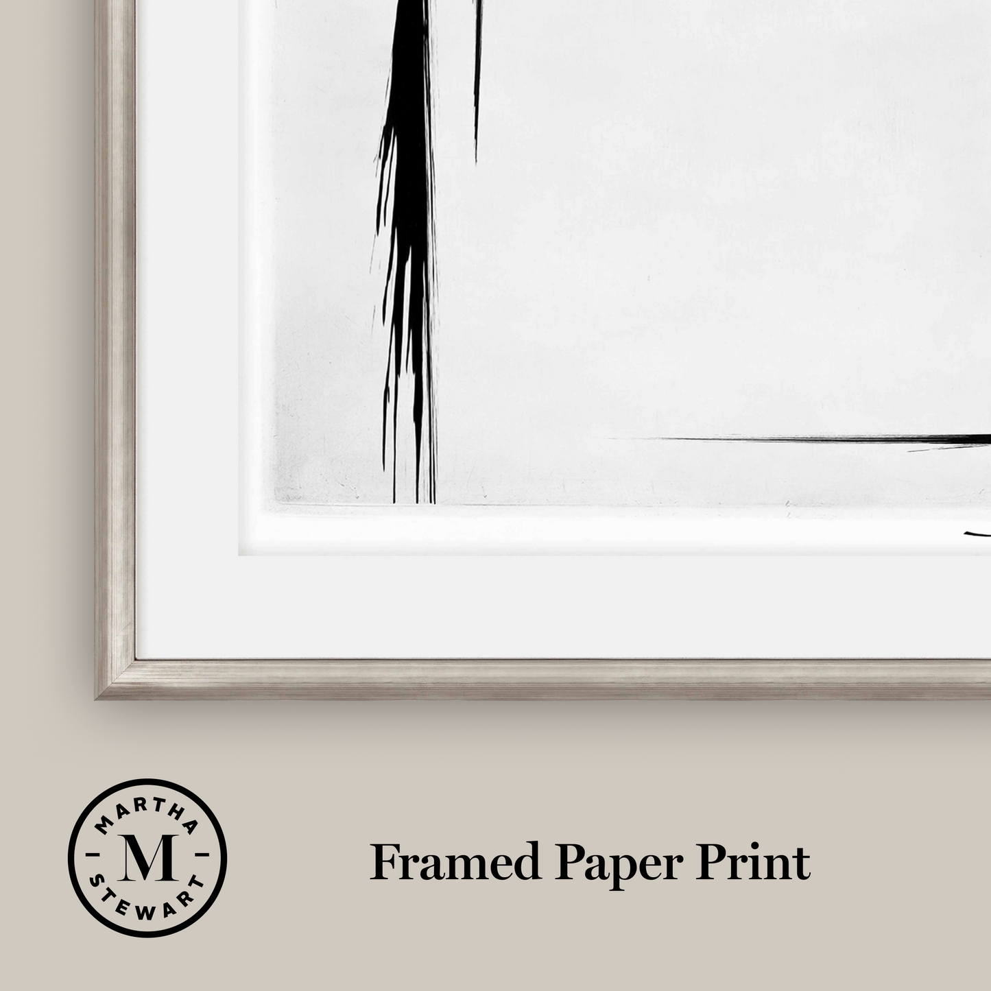 Martha Stewart Perry Street | Modern Abstract: Linear Study I | Framed Minimalist Wall Art