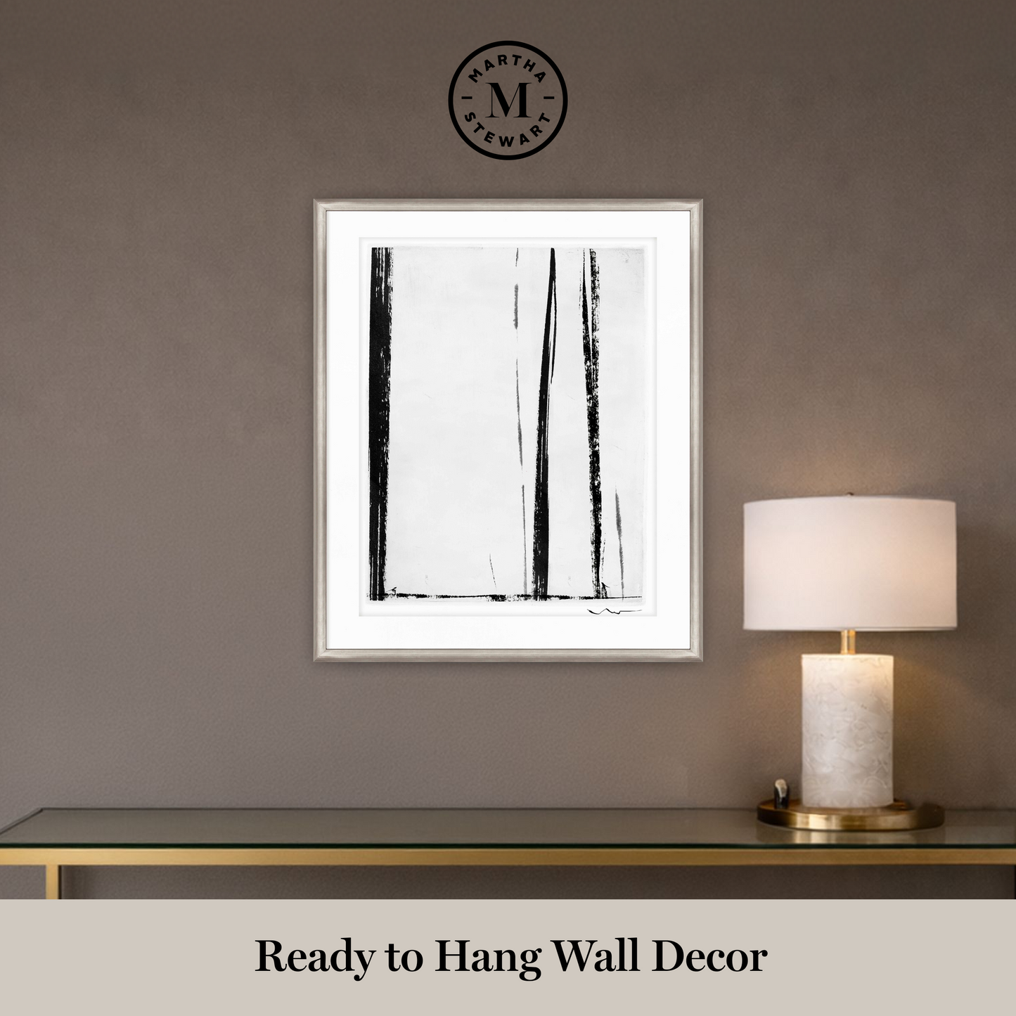Martha Stewart Perry Street | Modern Abstract: Linear Study II | Framed Contemporary Minimalist Art
