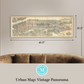 Martha Stewart Perry Street | Urban Map: Vintage Panorama | Framed Contemporary City Wall Art