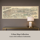 Martha Stewart Perry Street | Urban Map: Vintage Panorama | Framed Contemporary City Wall Art