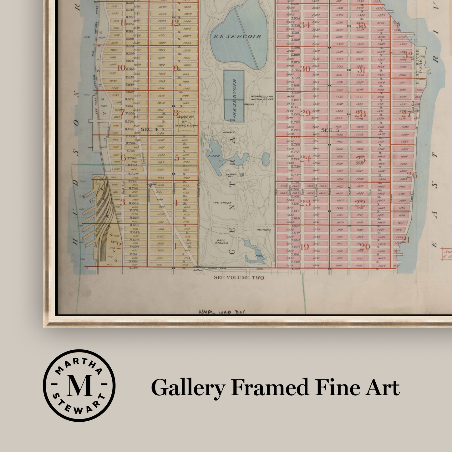 Martha Stewart Perry Street | Urban Map: Color Block District | Framed Modern Wall Art