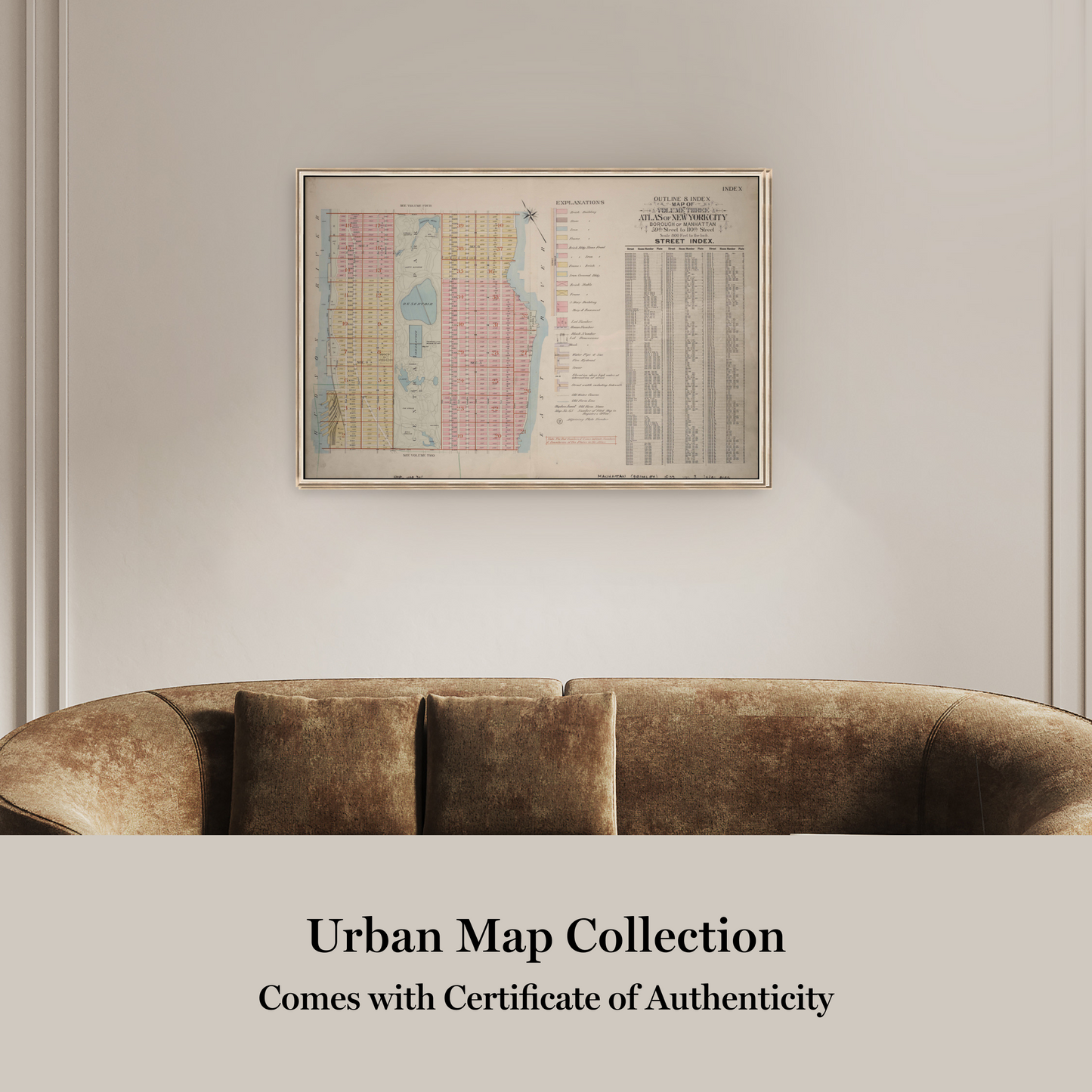Martha Stewart Perry Street | Urban Map: Color Block District | Framed Modern Wall Art