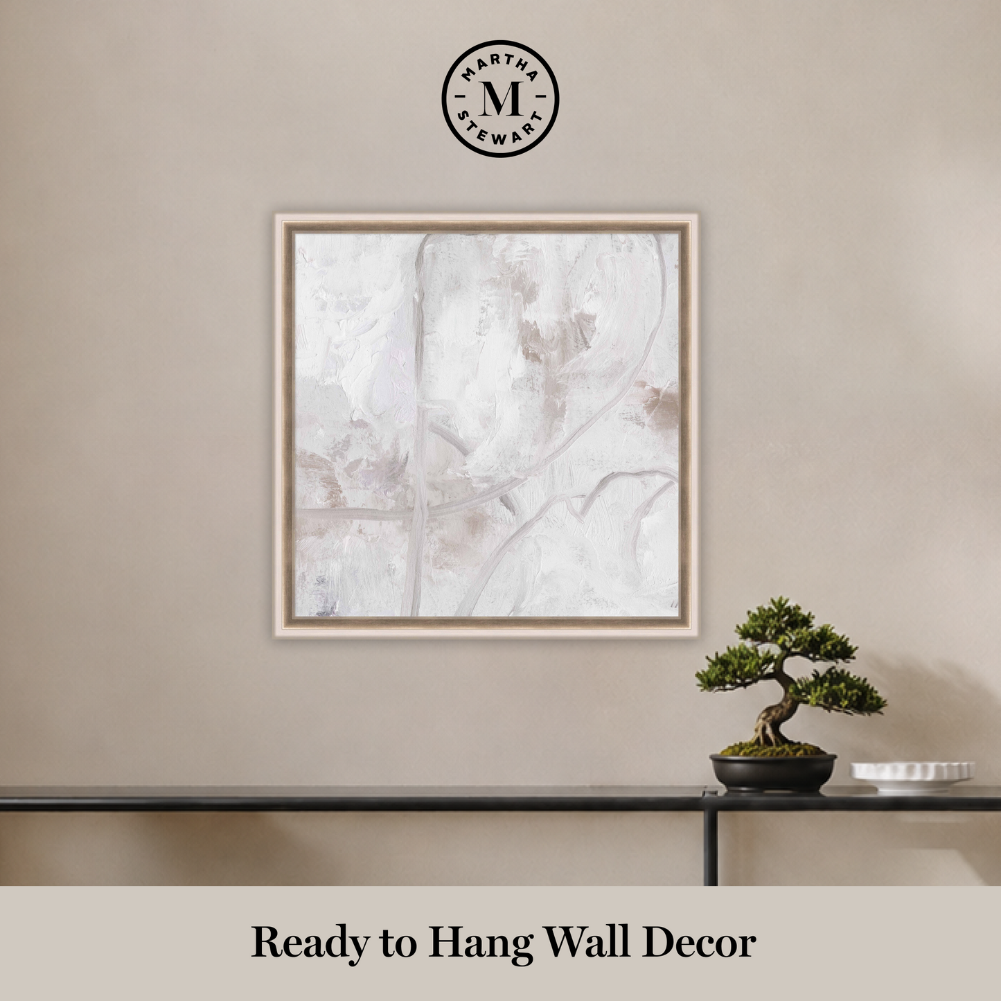 Martha Stewart Perry Street | Modern Abstract: Plaster Study I | Framed Contemporary Textured Wall Art