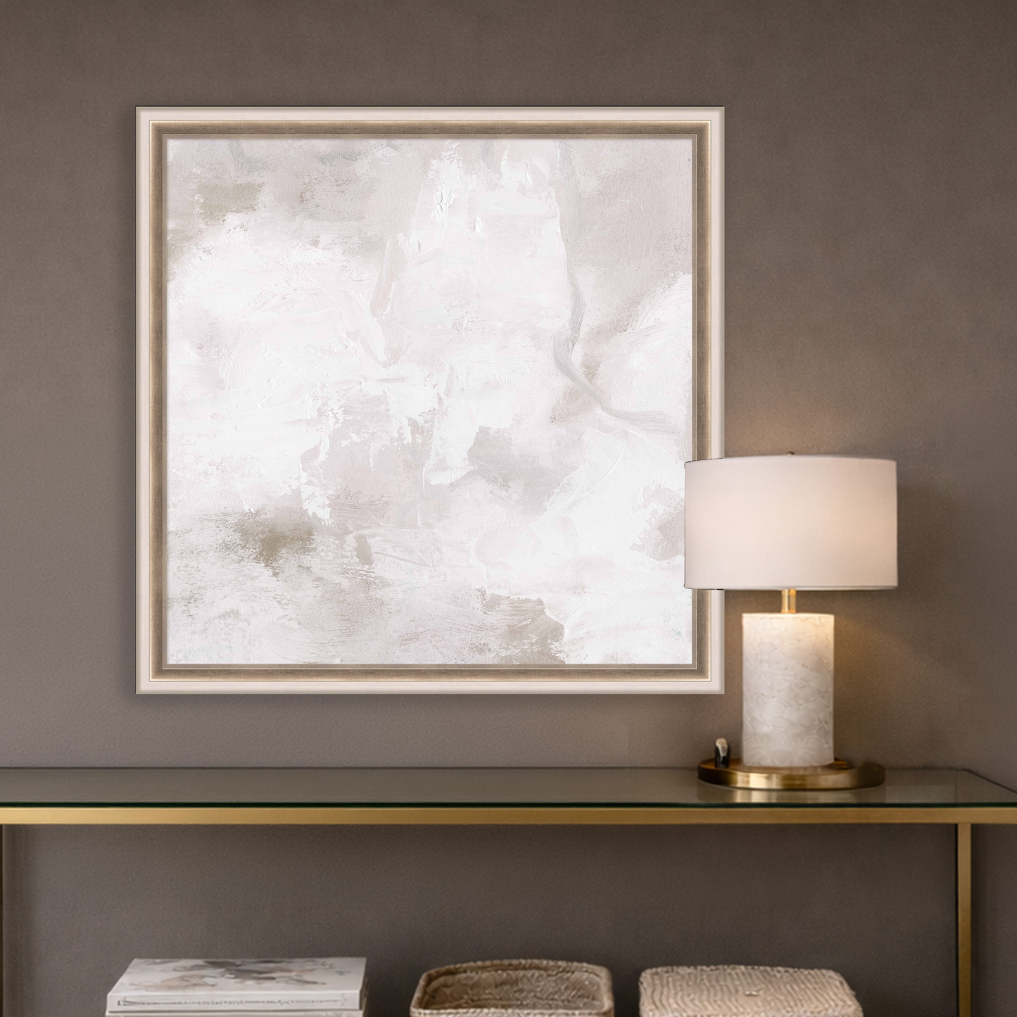 Martha Stewart Perry Street | Modern Abstract: Plaster Study II | Framed Contemporary Minimalist Art