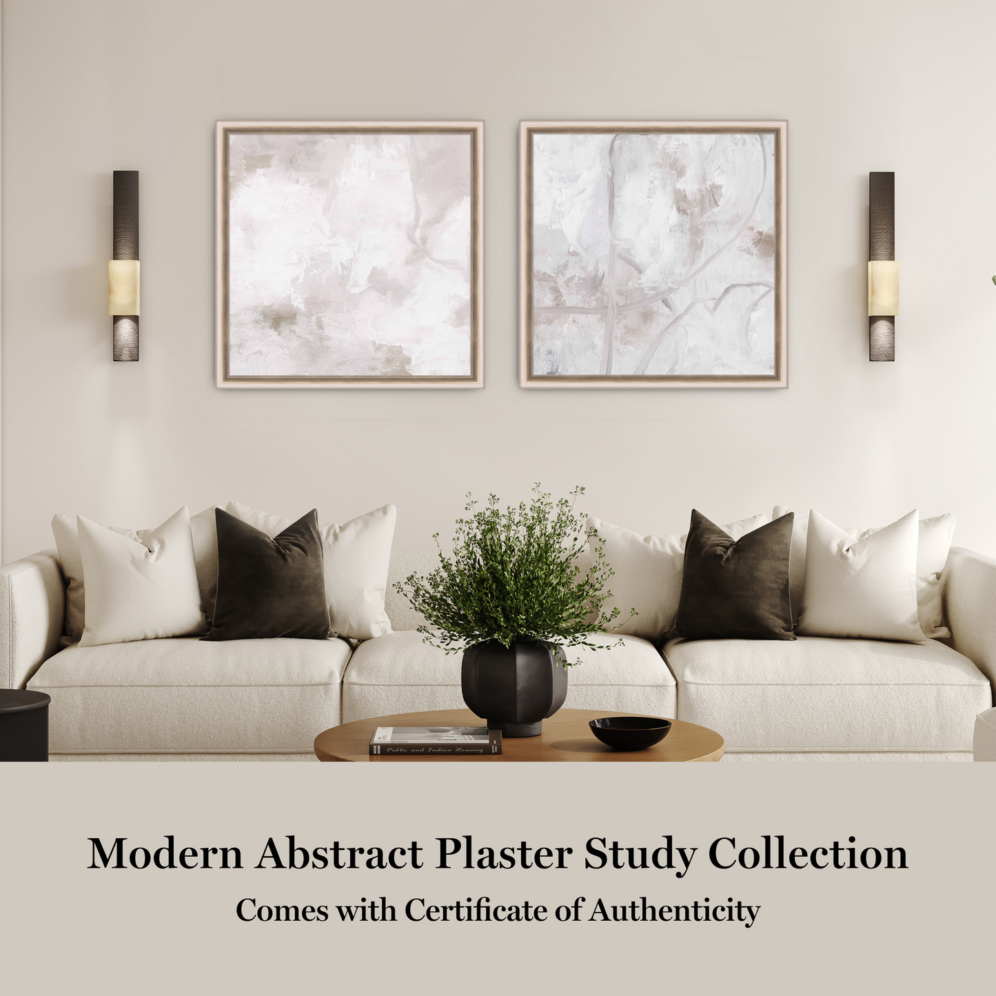 Martha Stewart Perry Street | Modern Abstract: Plaster Study II | Framed Contemporary Minimalist Art