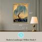 Martha Stewart Perry Street | Modern Landscape: Willow Study I | Framed Contemporary Wall Art