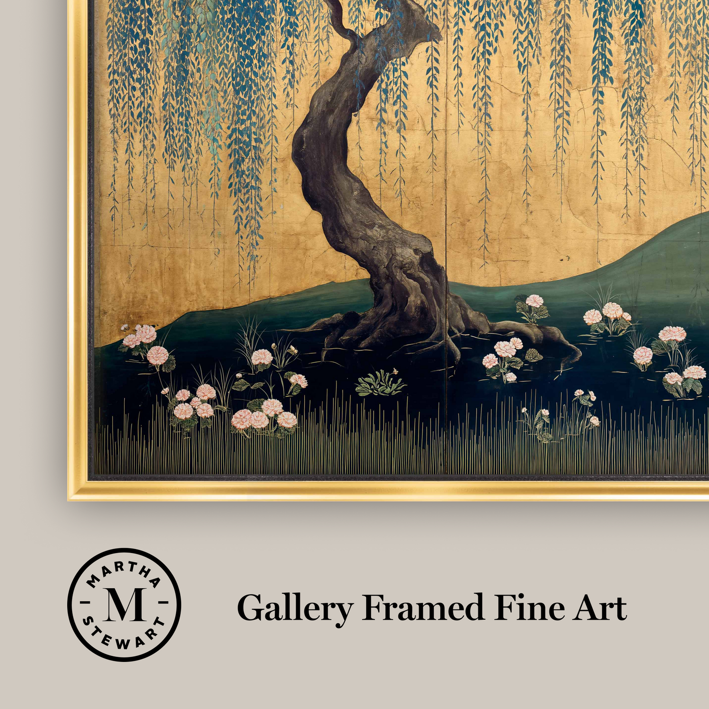 Martha Stewart Perry Street | Modern Landscape: Willow Study I | Framed Contemporary Wall Art