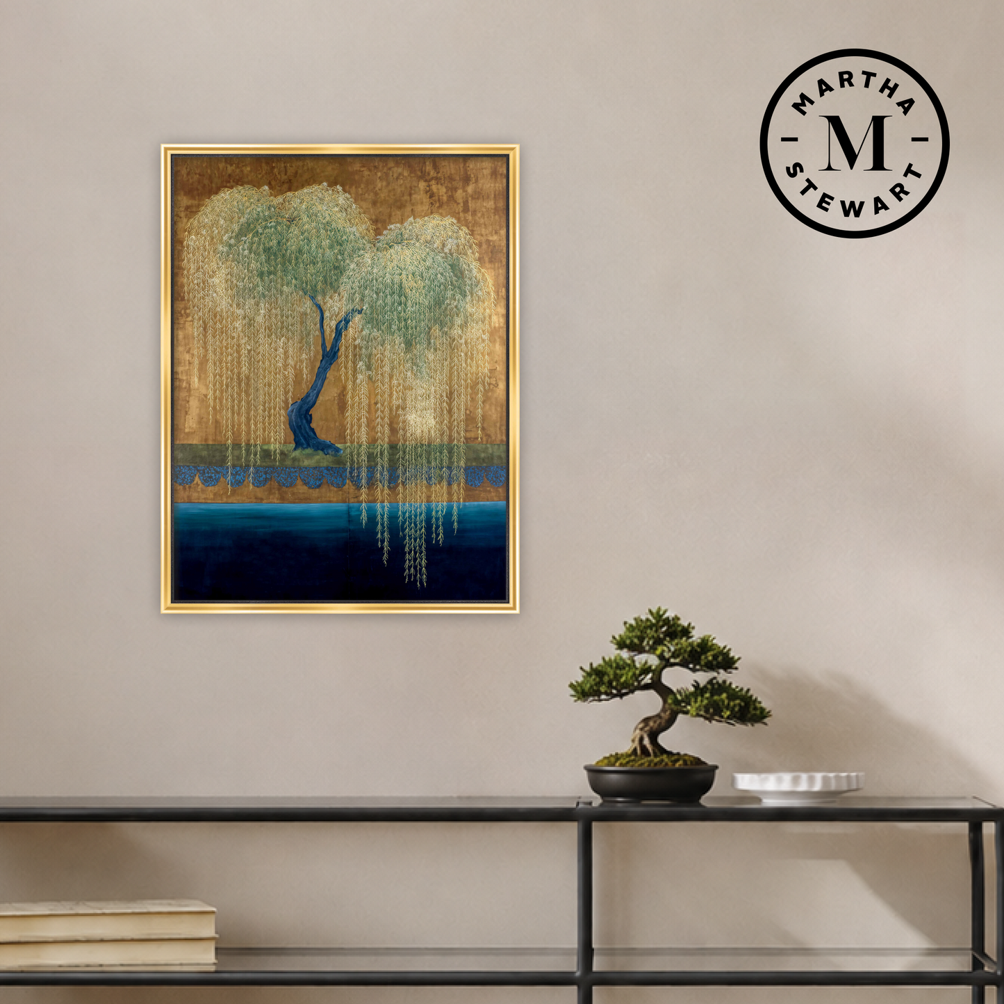 Martha Stewart Perry Street | Modern Landscape: Willow Study II | Framed Contemporary Tree Art