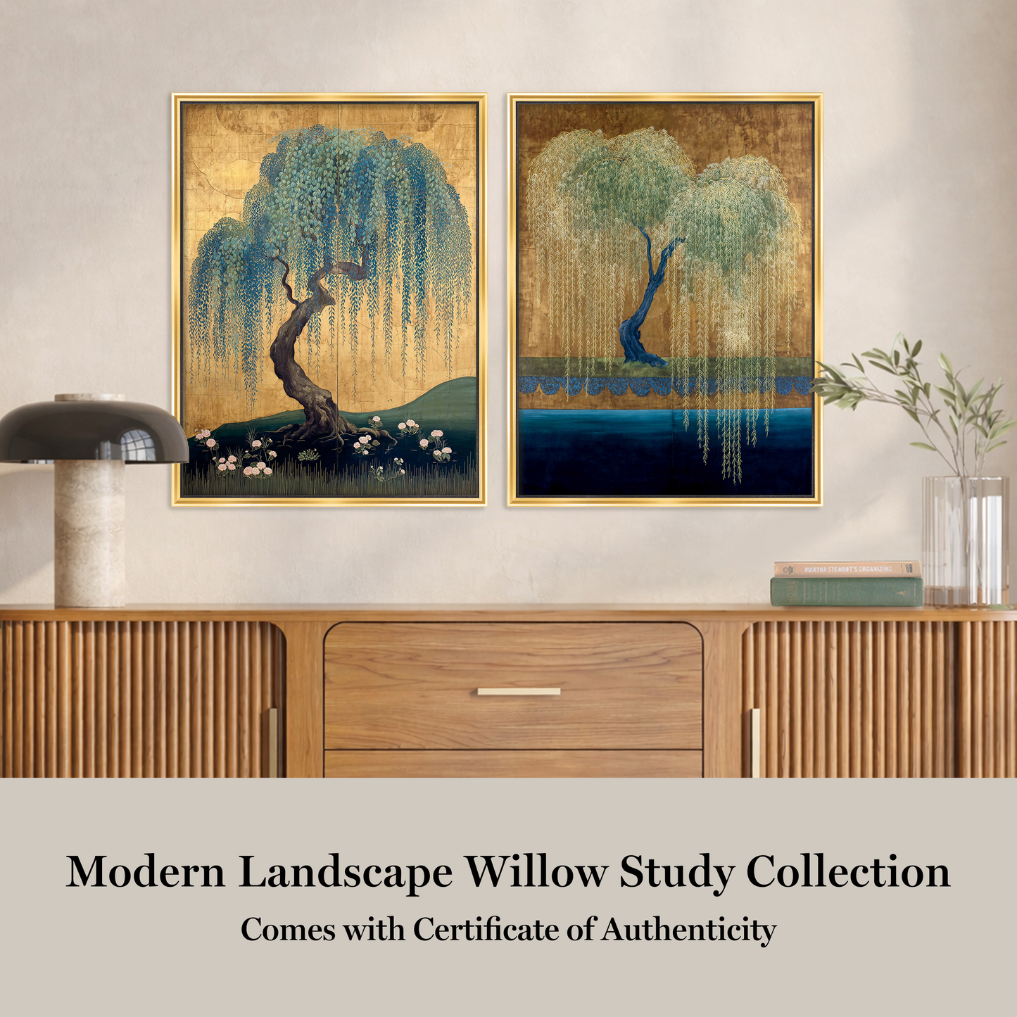 Martha Stewart Perry Street | Modern Landscape: Willow Study II | Framed Contemporary Tree Art