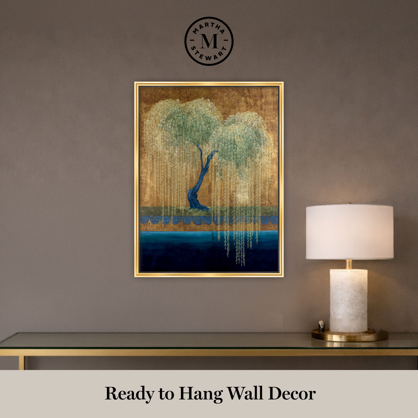 Martha Stewart Perry Street | Modern Landscape: Willow Study II | Framed Contemporary Tree Art