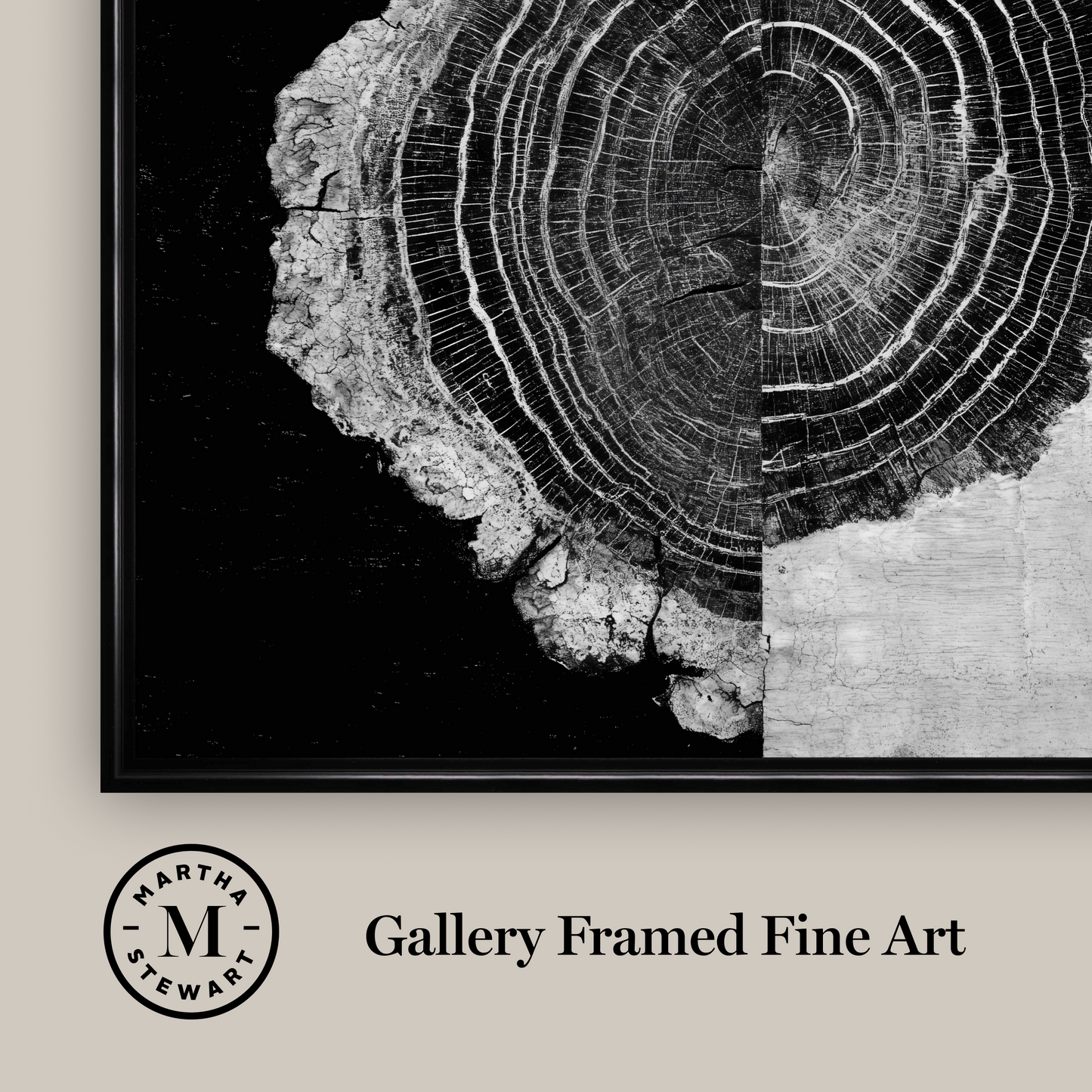 Martha Stewart Perry Street | Modern Abstract: Woodcut Study IV | Framed Contemporary Minimalist Art