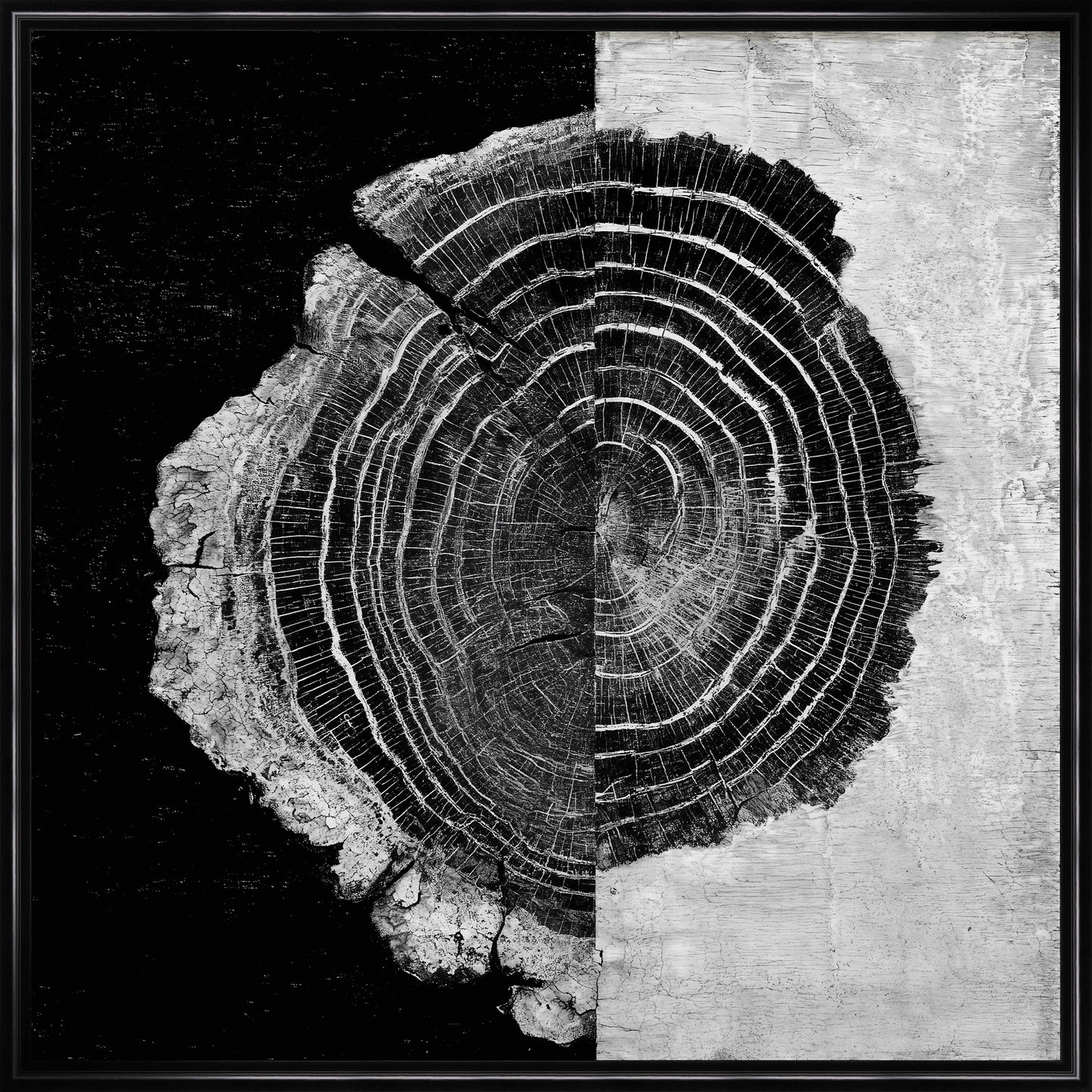 Martha Stewart Perry Street | Modern Abstract: Woodcut Study IV | Framed Contemporary Minimalist Art