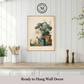 Martha Stewart Bedford | Garden Still Life: Cat in Garden | Framed Country Farmhouse Wall Art
