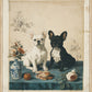 Martha Stewart Bedford | Farm Companion Portrait: Black and White Dogs | Framed Country Farmhouse Wall Art