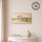 Martha Stewart Bedford | Pastoral Landscape: Tree Line | Framed Country Farmhouse Wall Art