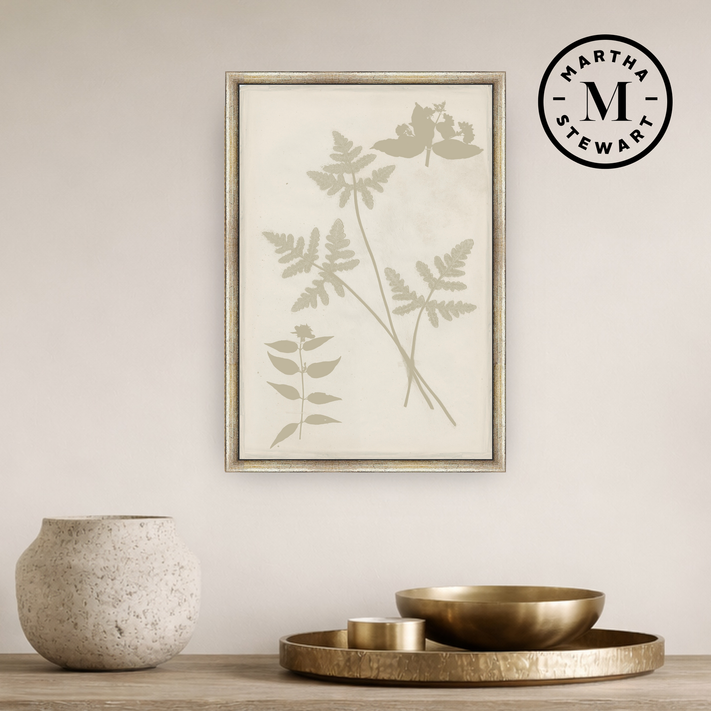 Martha Stewart Bedford | Shadow Botanical Study II | Framed Country Farmhouse Wall Art