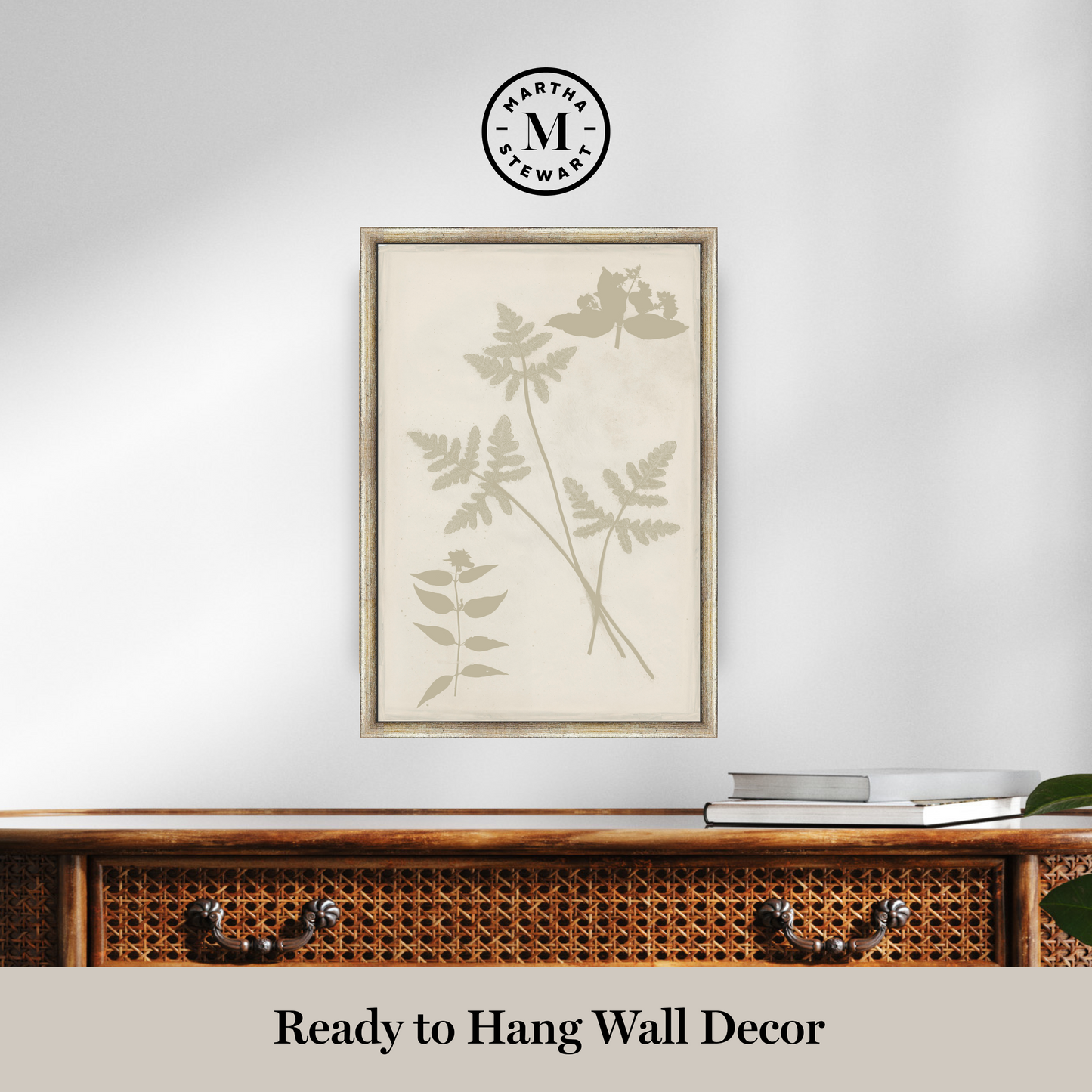 Martha Stewart Bedford | Shadow Botanical Study II | Framed Country Farmhouse Wall Art