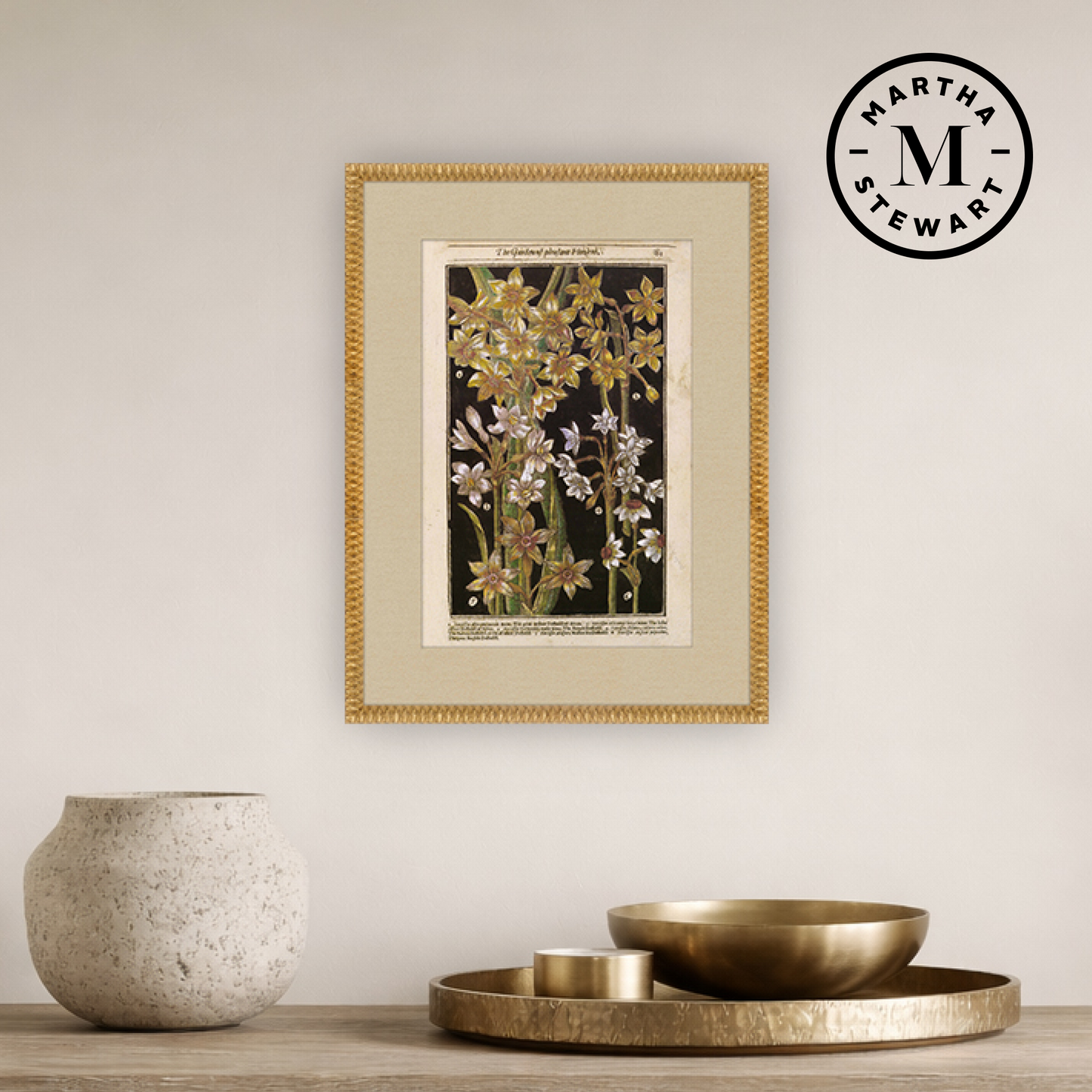 Martha Stewart Bedford | Magnolia Botanical Study | Framed Country Farmhouse Wall Art