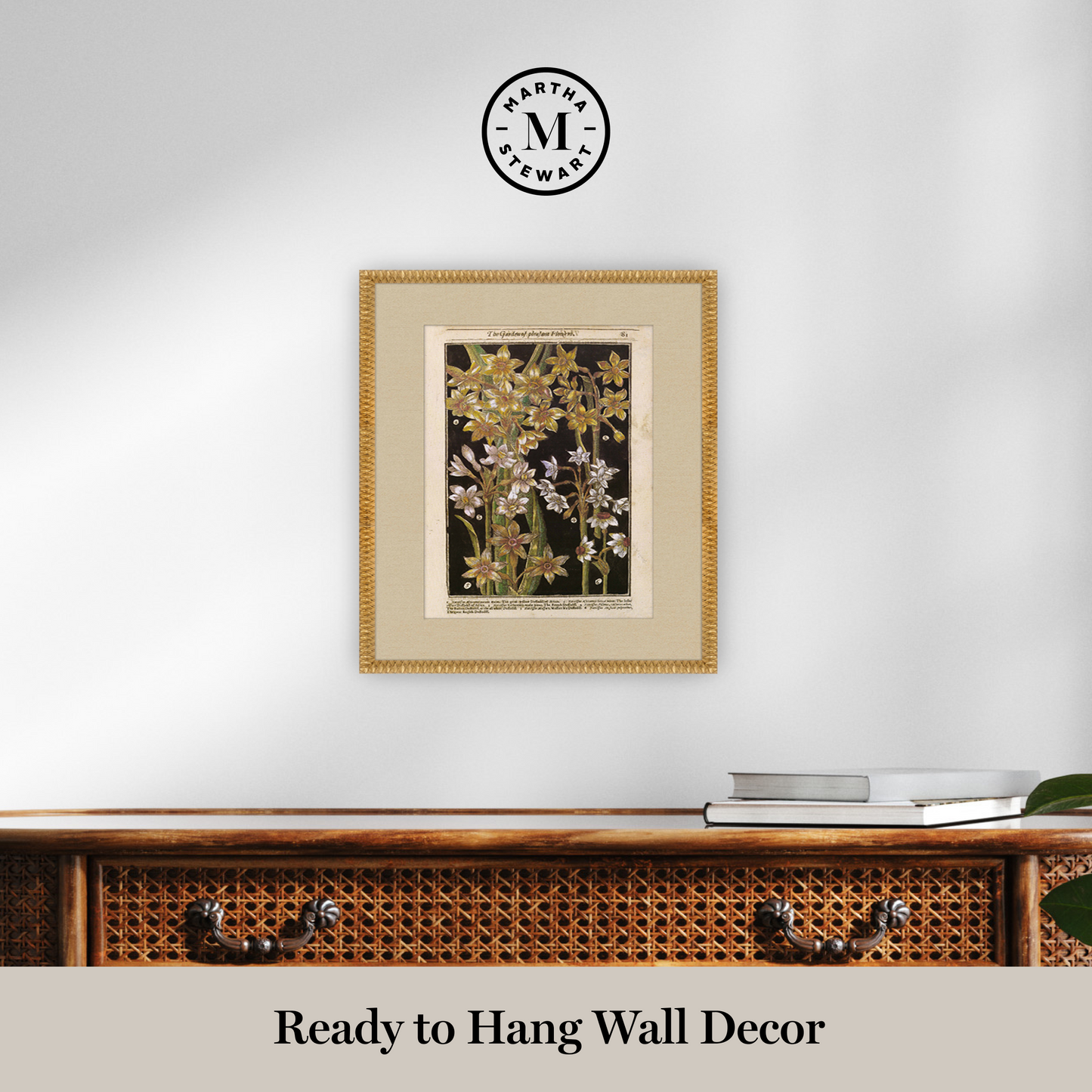 Martha Stewart Bedford | Magnolia Botanical Study | Framed Country Farmhouse Wall Art