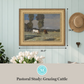 Martha Stewart Bedford | Pastoral Study: Grazing Cattle | Framed Country Farmhouse Wall Art