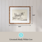 Martha Stewart Bedford | Livestock Study: White Cow | Framed Country Farmhouse Wall Art