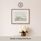 Martha Stewart Bedford | Winter Farm Scene | Framed Country Farmhouse Wall Art