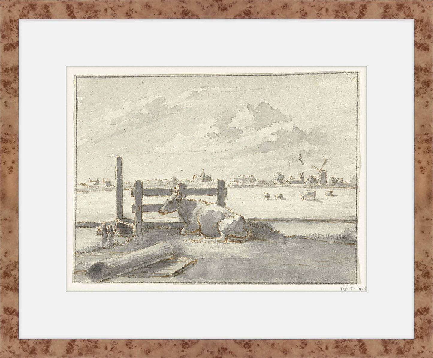 Martha Stewart Bedford | Winter Farm Scene | Framed Country Farmhouse Wall Art