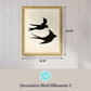 Martha Stewart Bedford | Decorative Bird Silhouette I | Framed Country Farmhouse Wall Art