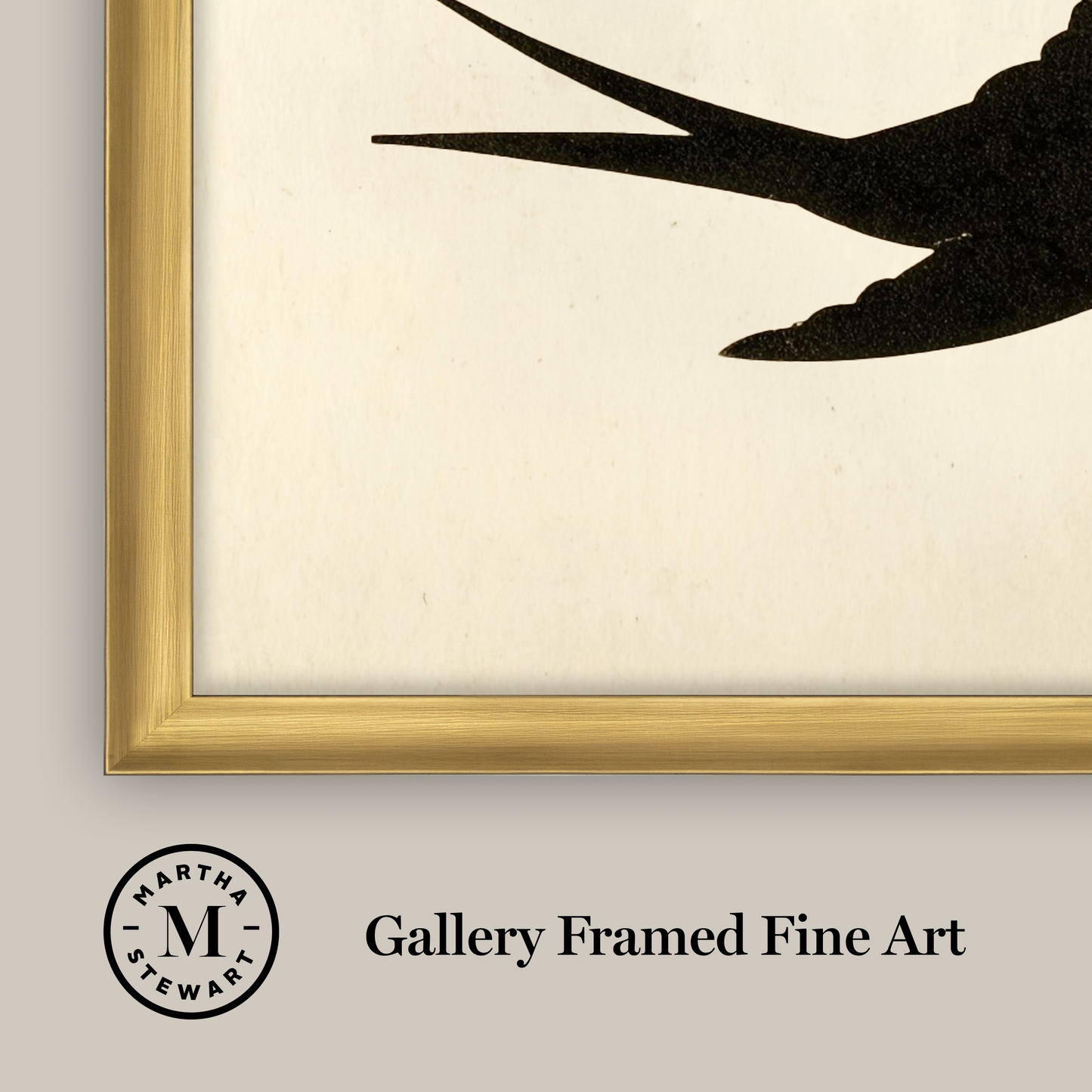 Martha Stewart Bedford | Decorative Bird Silhouette I | Framed Country Farmhouse Wall Art