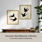 Martha Stewart Bedford | Decorative Bird Silhouette I | Framed Country Farmhouse Wall Art