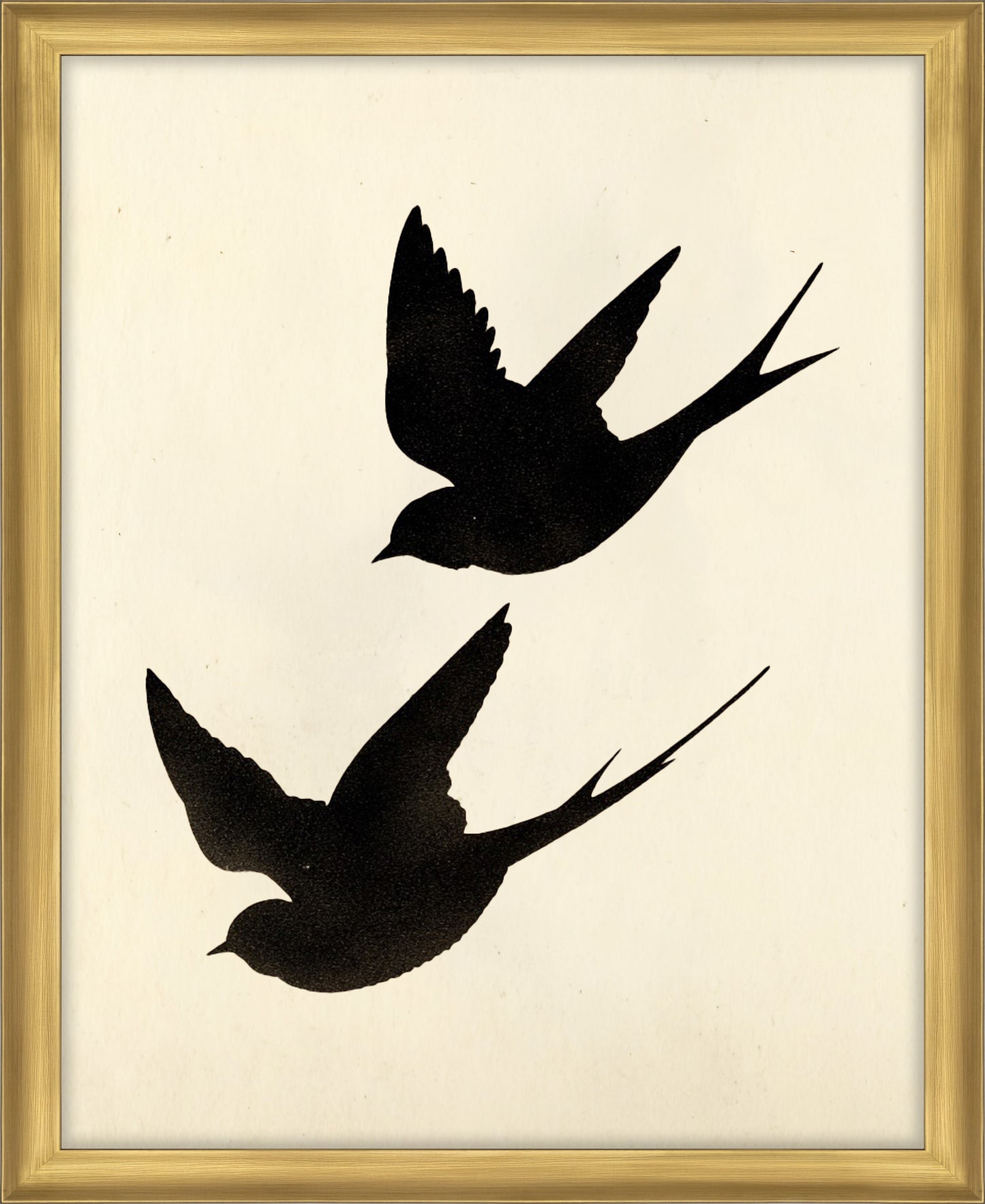 Martha Stewart Bedford | Decorative Bird Silhouette I | Framed Country Farmhouse Wall Art