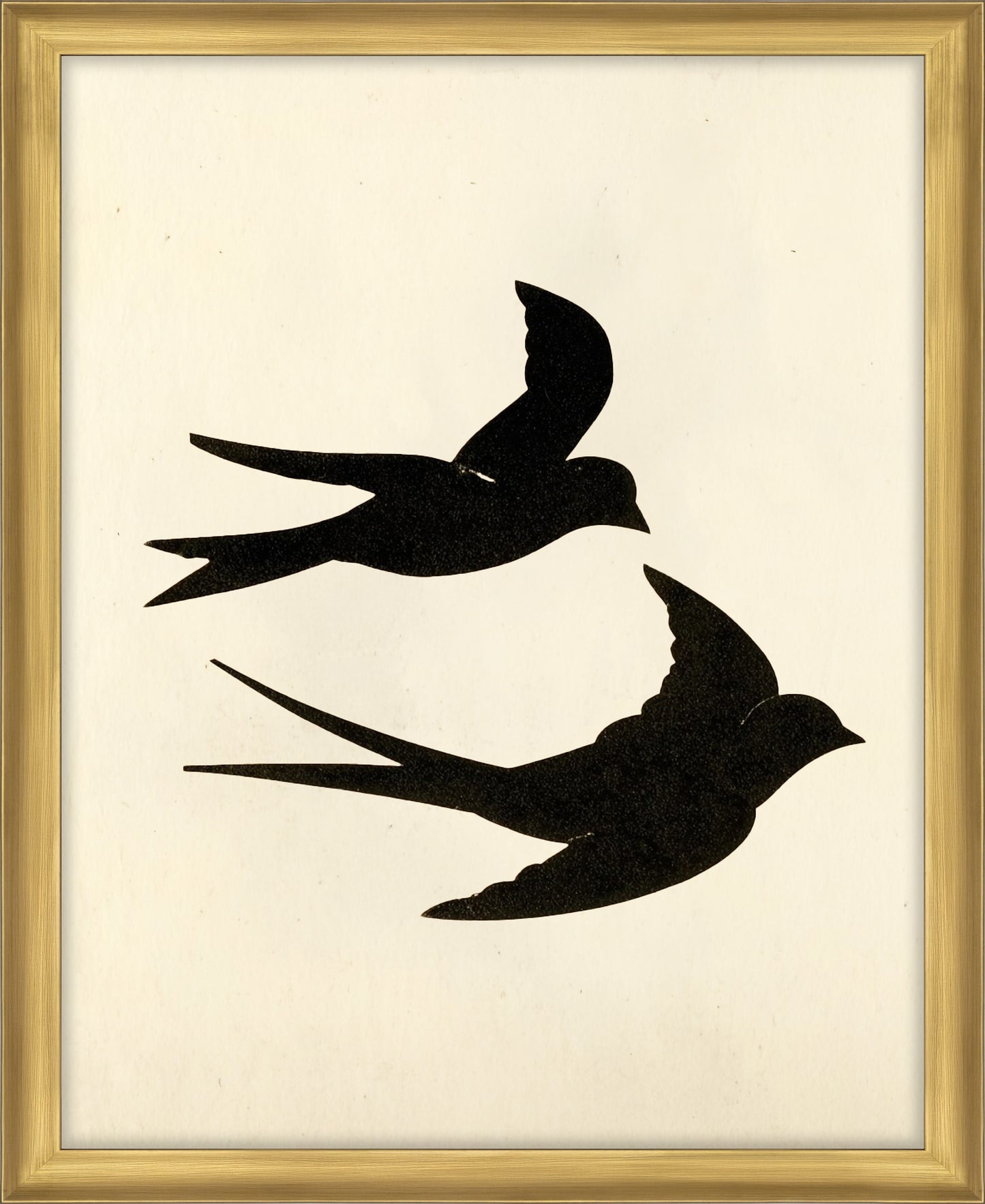 Martha Stewart Bedford | Decorative Bird Silhouette II | Framed Country Farmhouse Wall Art