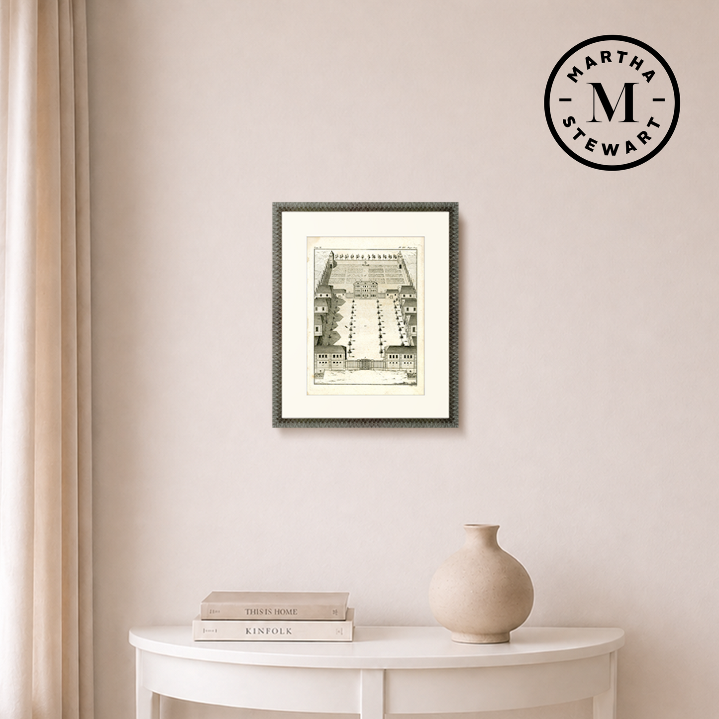 Martha Stewart Bedford | Historic Garden Plan I | Framed Country Farmhouse Wall Art