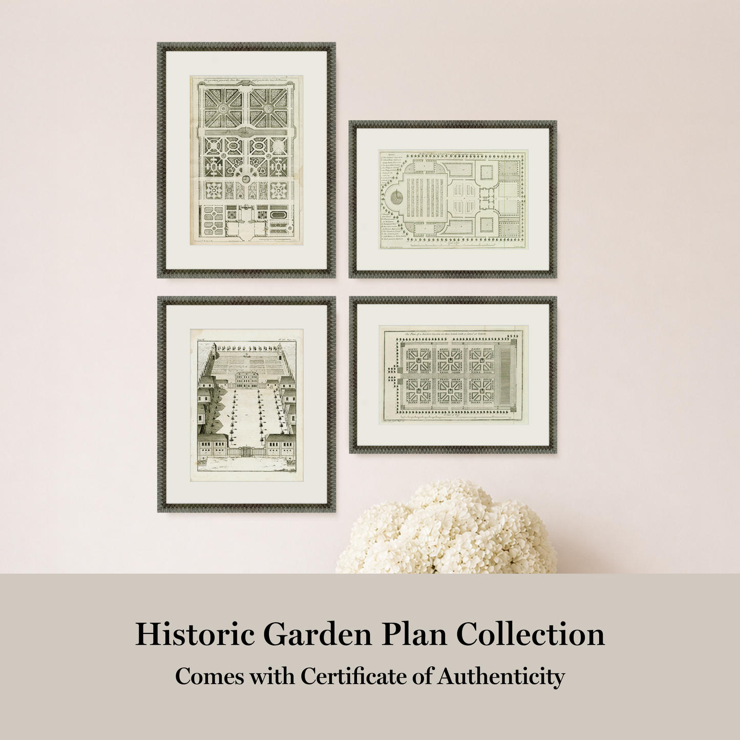 Martha Stewart Bedford | Historic Garden Plan II | Framed Country Farmhouse Wall Art