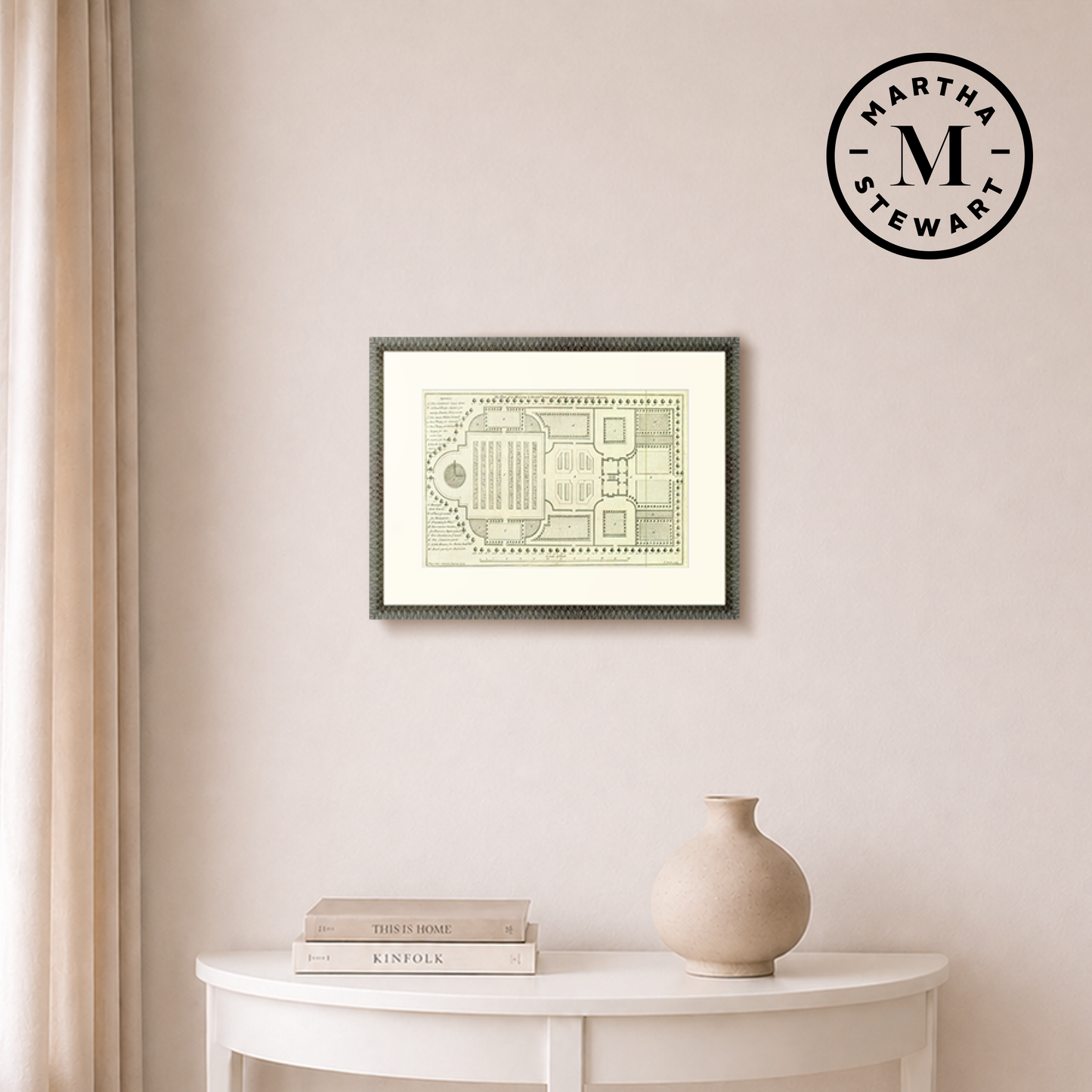 Martha Stewart Bedford | Historic Garden Plan III | Framed Country Farmhouse Wall Art